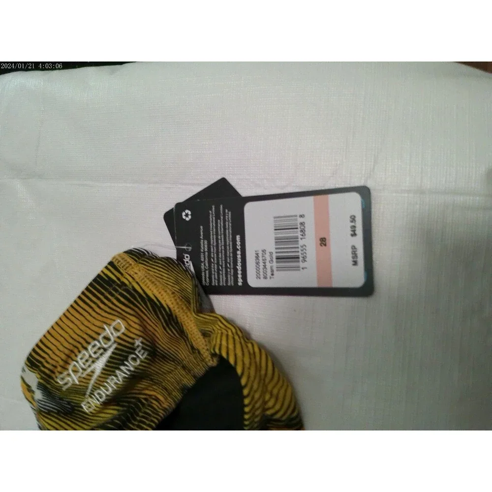 Speedo Men's Swim Brief Size 28 Purpose Brief Team Gold NIB Endurance+
